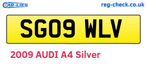 SG09WLV are the vehicle registration plates.