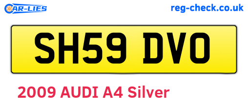 SH59DVO are the vehicle registration plates.