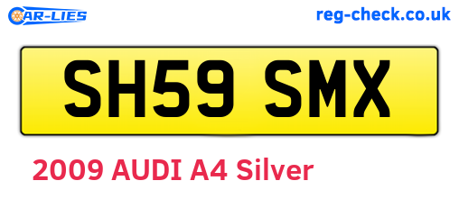 SH59SMX are the vehicle registration plates.