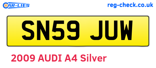 SN59JUW are the vehicle registration plates.