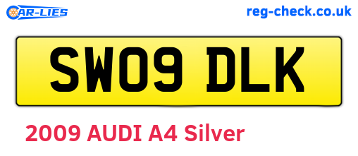 SW09DLK are the vehicle registration plates.