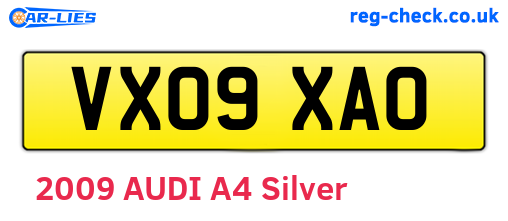 VX09XAO are the vehicle registration plates.