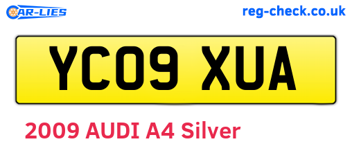 YC09XUA are the vehicle registration plates.