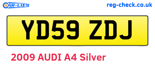YD59ZDJ are the vehicle registration plates.