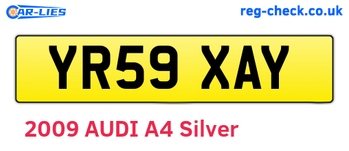 YR59XAY are the vehicle registration plates.