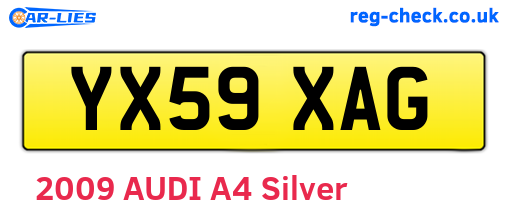YX59XAG are the vehicle registration plates.