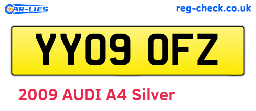 YY09OFZ are the vehicle registration plates.