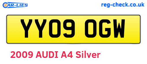 YY09OGW are the vehicle registration plates.