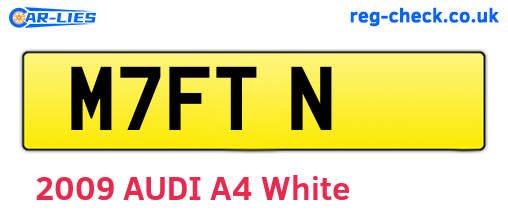 M7FTN are the vehicle registration plates.