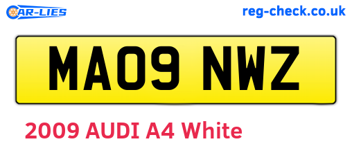 MA09NWZ are the vehicle registration plates.