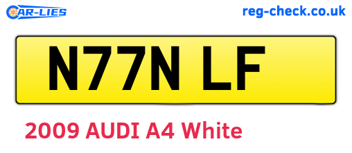 N77NLF are the vehicle registration plates.