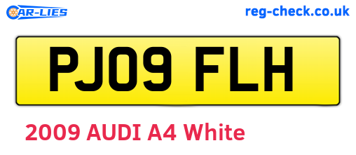 PJ09FLH are the vehicle registration plates.