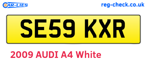 SE59KXR are the vehicle registration plates.