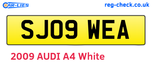 SJ09WEA are the vehicle registration plates.