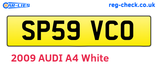 SP59VCO are the vehicle registration plates.