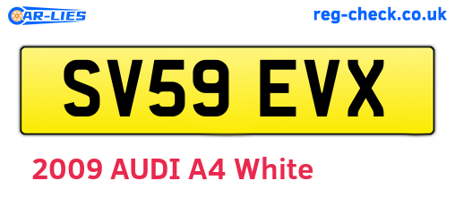 SV59EVX are the vehicle registration plates.