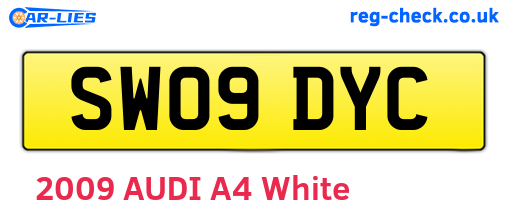 SW09DYC are the vehicle registration plates.