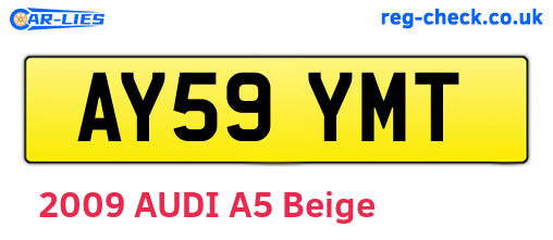 AY59YMT are the vehicle registration plates.
