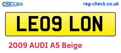 LE09LON are the vehicle registration plates.