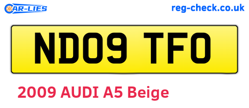 ND09TFO are the vehicle registration plates.