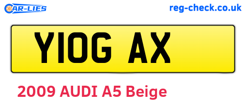 Y10GAX are the vehicle registration plates.
