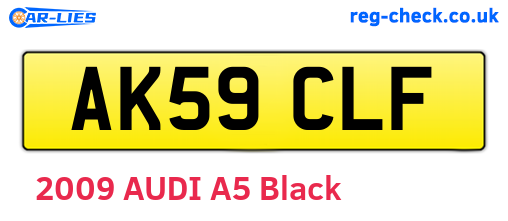 AK59CLF are the vehicle registration plates.