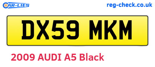 DX59MKM are the vehicle registration plates.