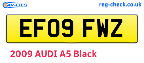 EF09FWZ are the vehicle registration plates.