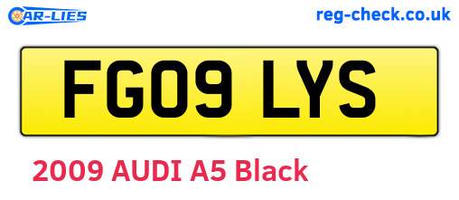 FG09LYS are the vehicle registration plates.