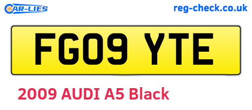 FG09YTE are the vehicle registration plates.