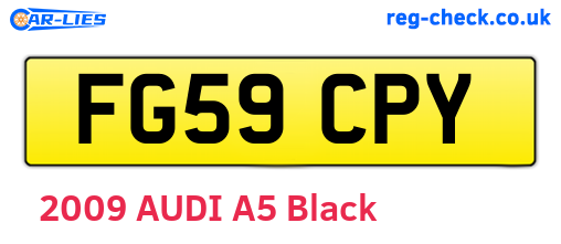 FG59CPY are the vehicle registration plates.