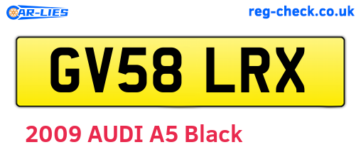 GV58LRX are the vehicle registration plates.