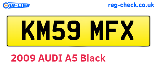 KM59MFX are the vehicle registration plates.