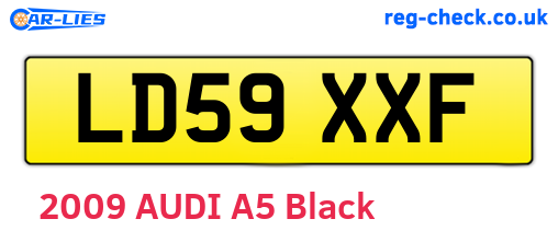 LD59XXF are the vehicle registration plates.