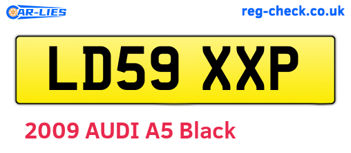 LD59XXP are the vehicle registration plates.