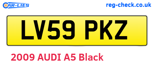 LV59PKZ are the vehicle registration plates.