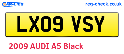 LX09VSY are the vehicle registration plates.