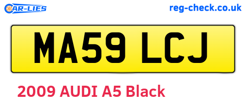 MA59LCJ are the vehicle registration plates.