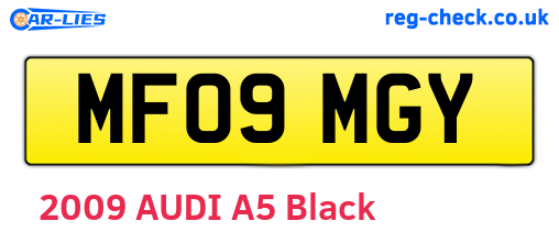 MF09MGY are the vehicle registration plates.