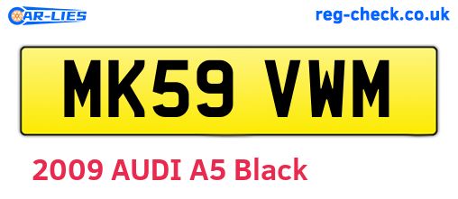 MK59VWM are the vehicle registration plates.