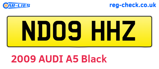 ND09HHZ are the vehicle registration plates.