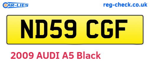 ND59CGF are the vehicle registration plates.