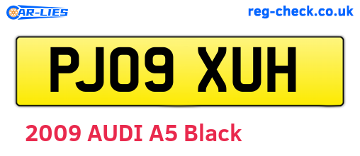 PJ09XUH are the vehicle registration plates.