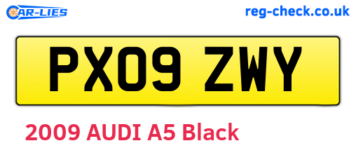 PX09ZWY are the vehicle registration plates.