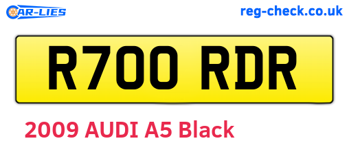 R700RDR are the vehicle registration plates.