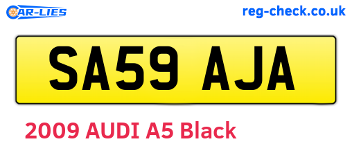 SA59AJA are the vehicle registration plates.