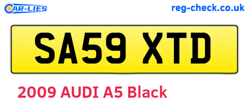 SA59XTD are the vehicle registration plates.