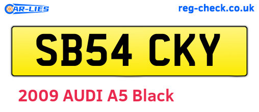 SB54CKY are the vehicle registration plates.