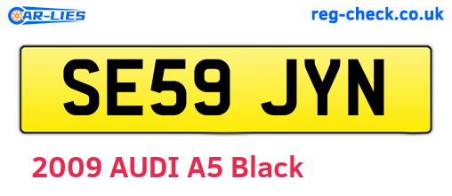 SE59JYN are the vehicle registration plates.