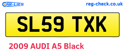 SL59TXK are the vehicle registration plates.